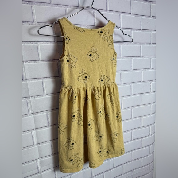 H&M Charming Yellow GIRLS Dress with Bunny Print/size 6X-7 - Picture 7 of 9